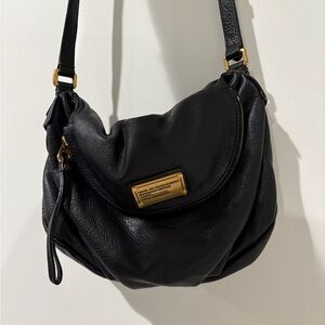 Marc Jacobs Black and Gold Crossbody Bag with Timeless Elegance